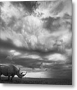 Rhino Land Metal Print