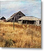 Rickety Barn And Woodshed Metal Print