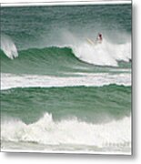 Riding The Waves Metal Print