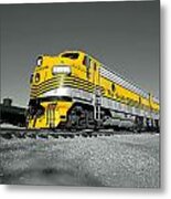 Rio Grande Engine In Yellow Metal Print