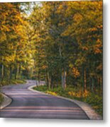 Road To Cave Point Metal Print