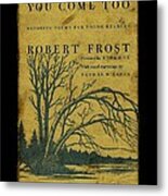 Robert Frost Book Cover 7 Metal Print