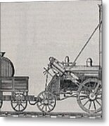 Rocket Steam Engine Designed Metal Print