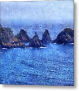 Rocks On Isle Of Guernsey Metal Print