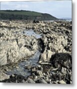 Rocky Shore, Cornwall Metal Print