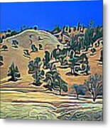 Rolling Hills In The Summer Metal Print