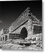 Roman Aqueduct In Caesarea Metal Print