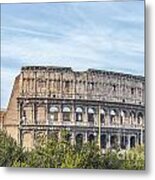 Rome Colosseum From Domus Aurea Park Area Metal Print