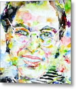 Rosa Parks - Watercolor Portrait Metal Print