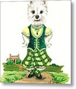 Rose The Westie Metal Print