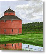 Round Barn Metal Print