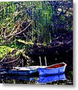 Row Boat At Dock Metal Print