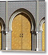 Royal Palace Main Doors Fez Morocco Metal Print