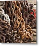 Rust Chains Metal Print