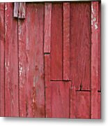 Rustic Red Barn Wall Ii Metal Print