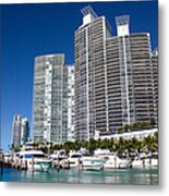 Miami Beach Marina Series 27 Metal Print