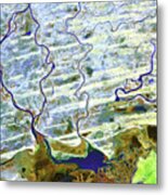 Saharan Desert Rivers Metal Print