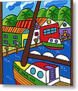 Sailboat In The Window Metal Print