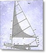 Sailboat Patent From 1962 Metal Print