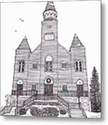 Saint Bridget's Church At Christmas Metal Print