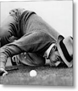 Sam Snead Gets Down Metal Print