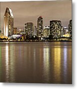 San Diego Skyline Panoramic 2 Metal Print