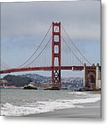 San Francisco Bay And Golden Gate Bridge Metal Print