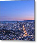 San Francisco Cityscape In Sunrise Metal Print