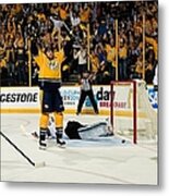 San Jose Sharks V Nashville Predators - Metal Print