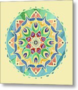 Sand And Silk Mandala 2 Metal Print