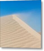 Sand Blowing Off A Dune Metal Print