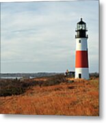 Sankaty Head Lighthouse Nantucket In Autumn Colors Metal Print