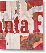 Santa Fe Vintage Railroad Sign Metal Print