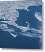 Satellite View Of Cape Cod Area Metal Print