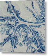 Satellite View Of Mississippi River Metal Print