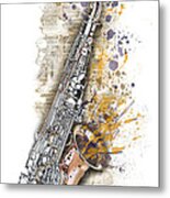 Saxophone 02 - Elena Yakubovich Metal Print