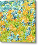Scattered Impressions Bold Wildflowers Metal Print