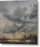 Scattered Showers New York City Metal Print