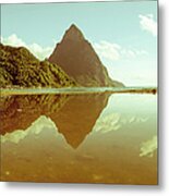 Scenic Landscape Reflection With Metal Print