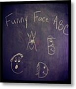 School Day ~ Funny Face Abc's On The Metal Print