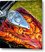 Screaming Demons Bike Tank Metal Print