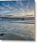 Scripps Pier Sky And Motion Metal Print