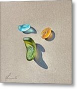 Sea Glass - Trio Metal Print