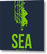 Sea Seattle Airport Poster 2 Metal Print