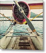 Seaplane Dock Metal Print