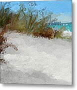 Seascape Sand Dunes-abstract Metal Print