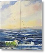 Seascape With Rocks Metal Print