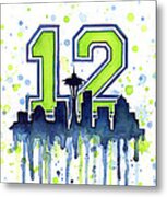 Seattle Seahawks 12th Man Art Metal Print