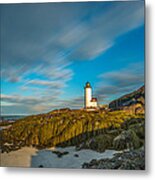 Seaweed Swagger And Time Traveling Clouds  At Annisquam Harbor L Metal Print