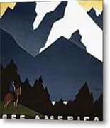 See America - Montana Mountains Metal Print